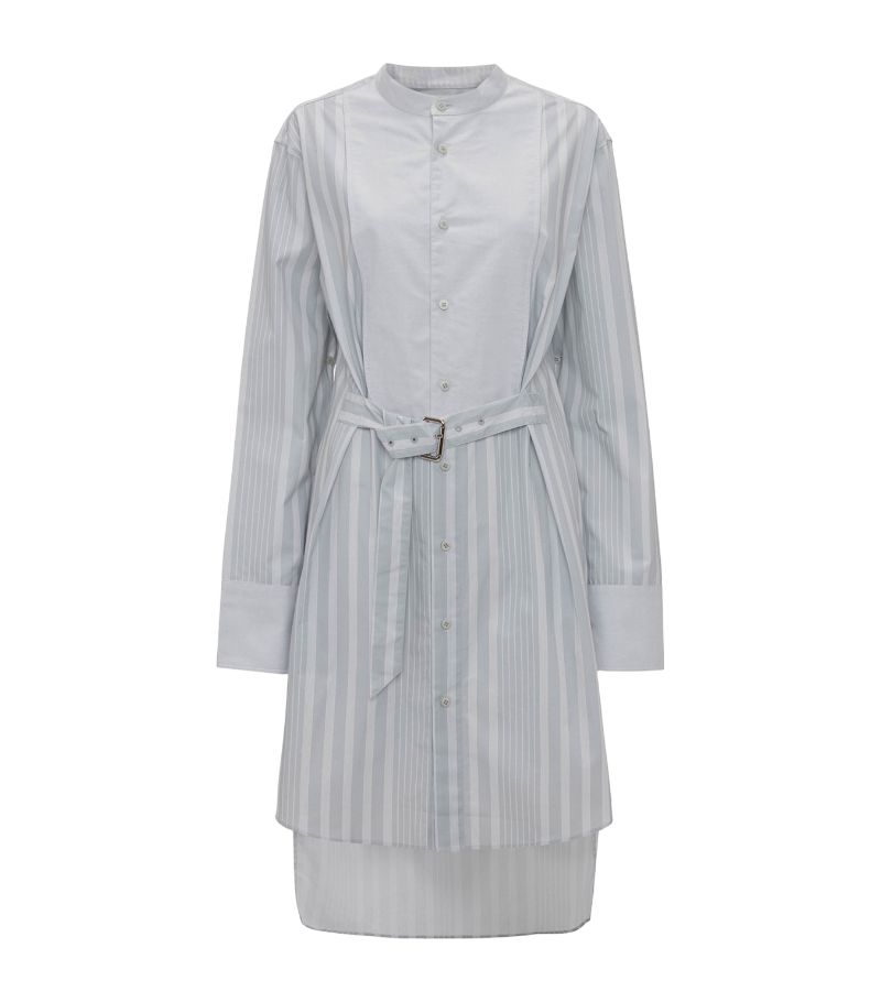 Jw Anderson Jw Anderson Cotton Striped Tuxedo Dress