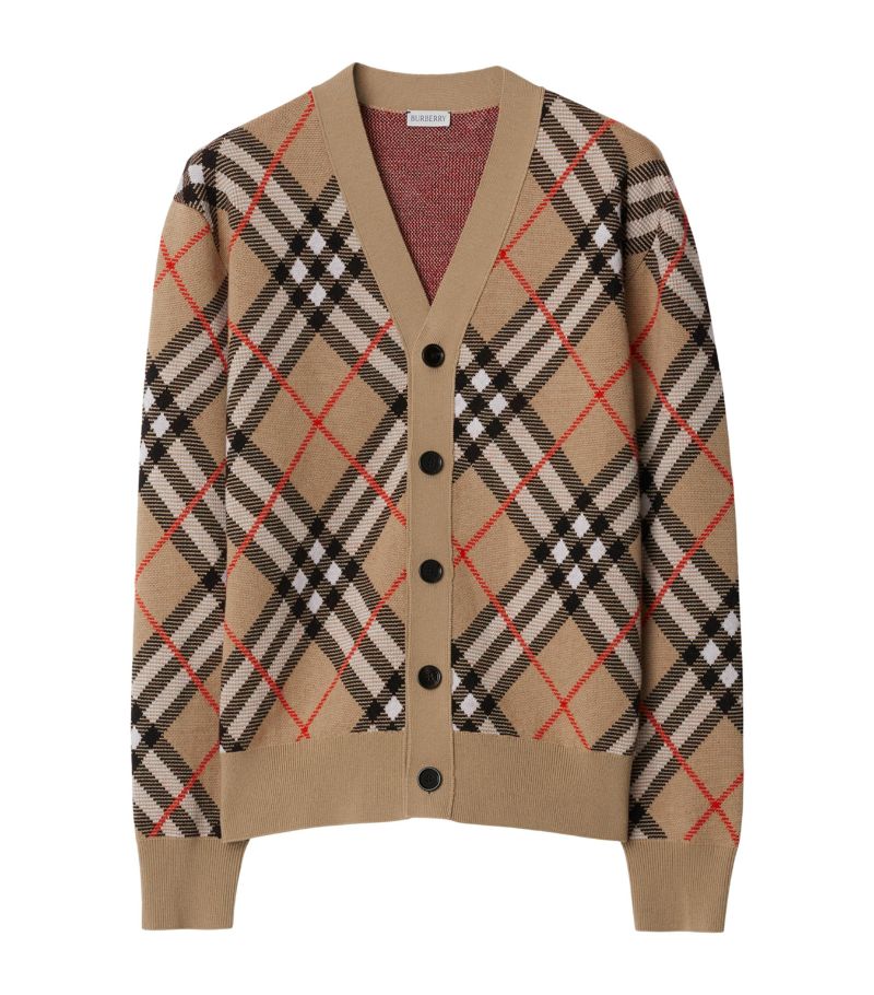 Burberry Burberry Wool-Mohair Check Cardigan
