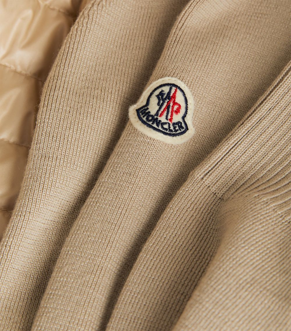 Moncler Moncler Puffer-Detail Zip-Up Jacket