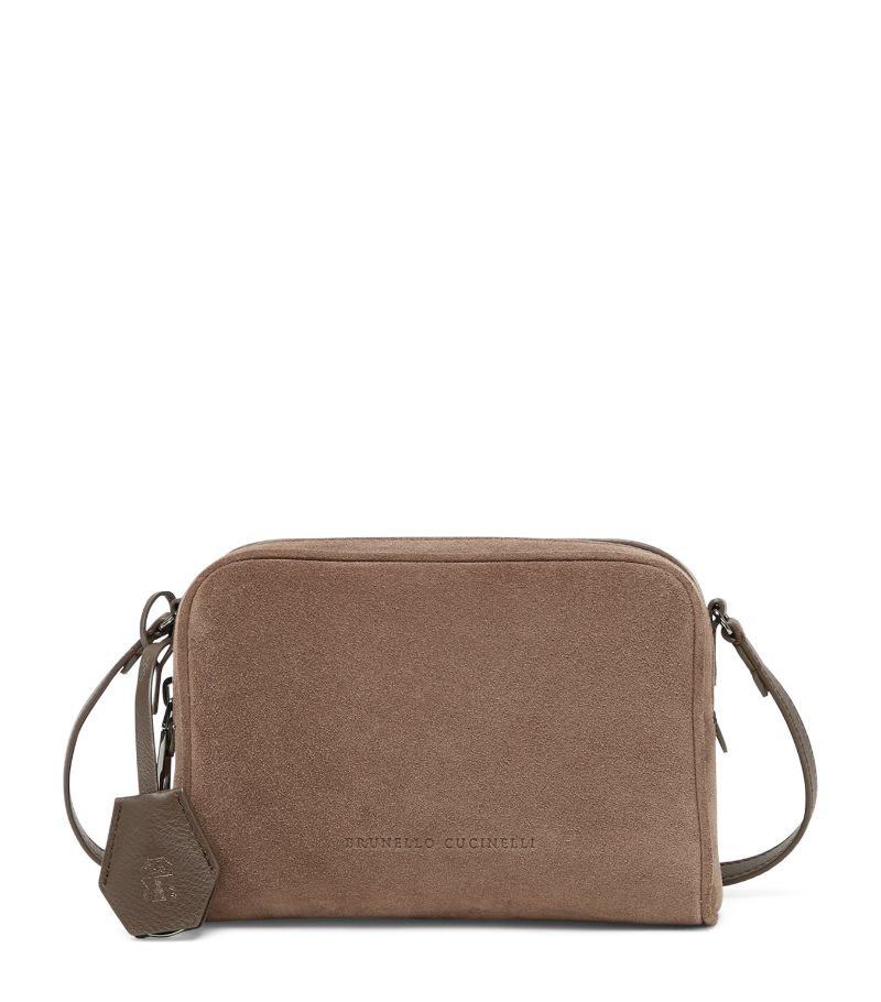 Brunello Cucinelli Brunello Cucinelli Suede Boston Cross-Body Bag