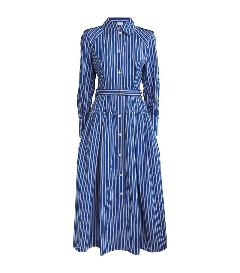 Patou Patou Striped Midi Shirt Dress