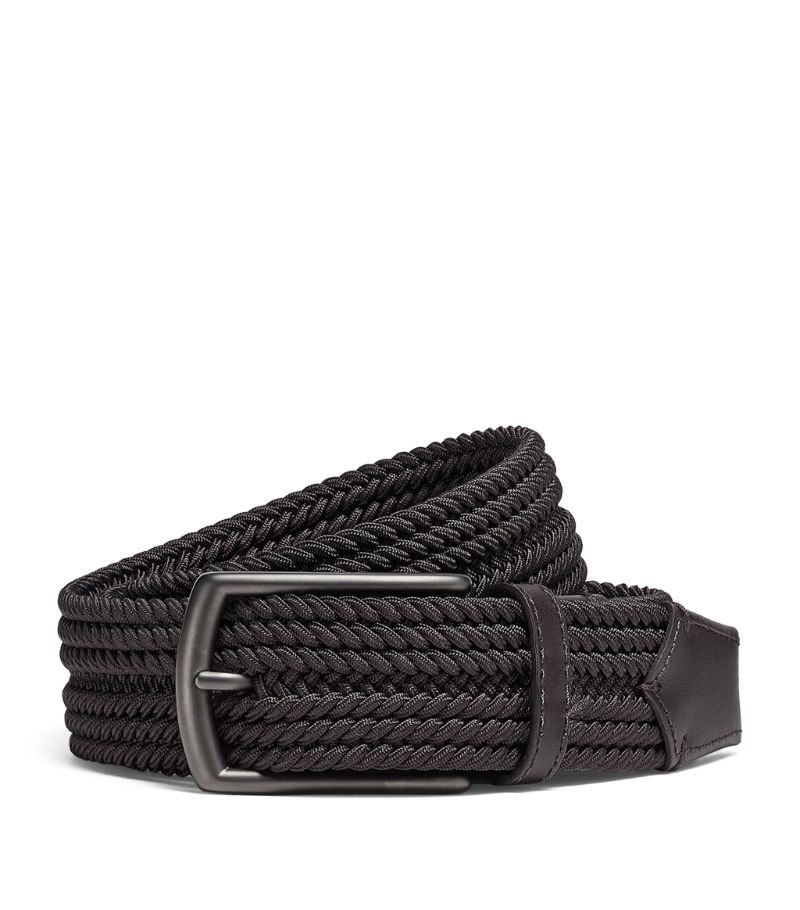 zegna Zegna Elastic Rayon Braided Belt