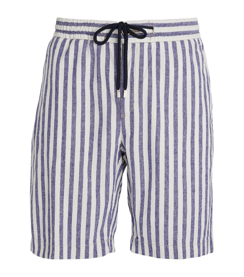 Vilebrequin Vilebrequin Cotton-Linen Striped Shorts