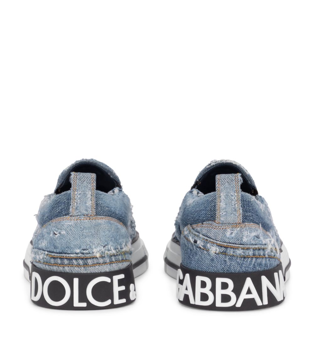 Dolce & Gabbana Dolce & Gabbana Denim Patchwork Portofino Sneakers