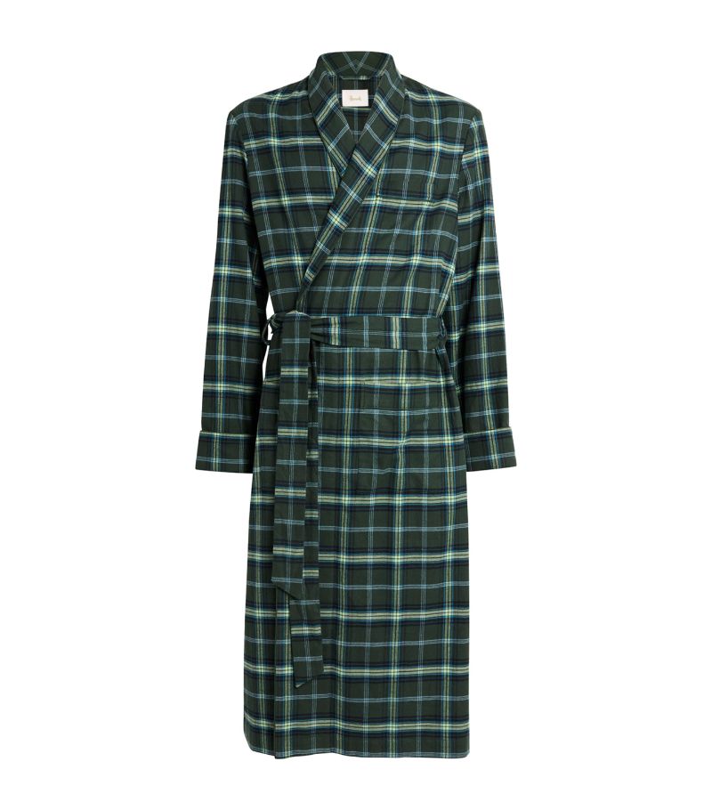 Harrods Harrods Brushed Cotton Tartan Robe