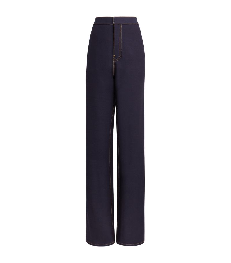 Alaïa Alaïa Wool-Blend Wide-Leg Trousers