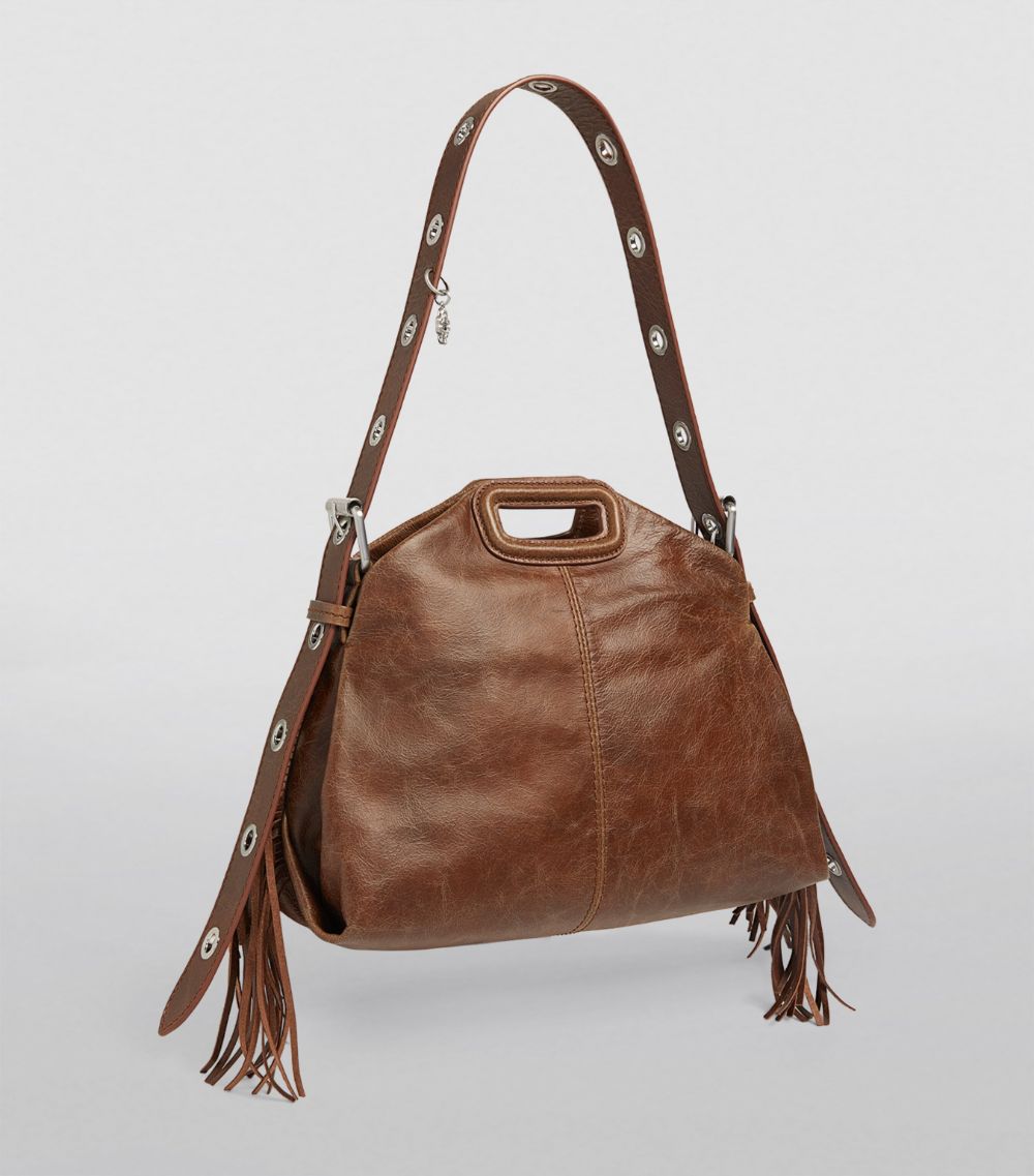  Maje Leather Miss M Shoulder Bag