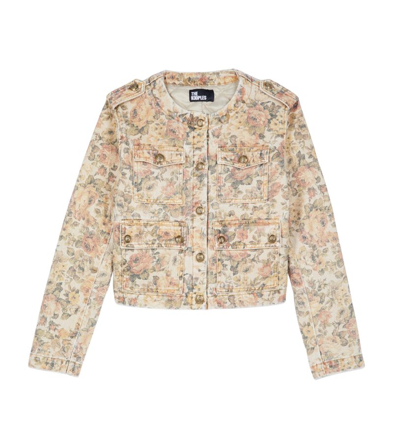 The Kooples The Kooples Floral Denim Jacket