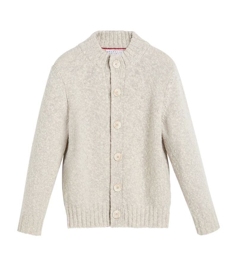 Brunello Cucinelli Kids Brunello Cucinelli Kids Virgin Lambswool-Cashmere Cardigan