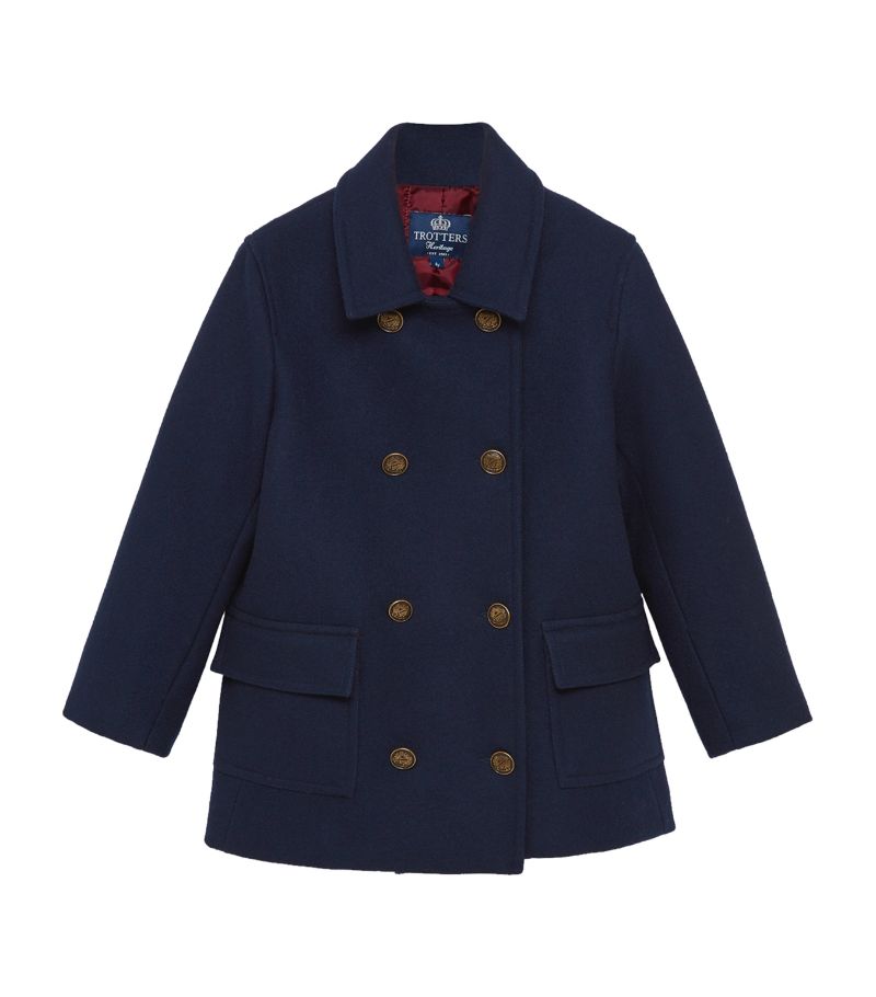 Trotters Trotters Wool Pea Coat (2-5 Years)