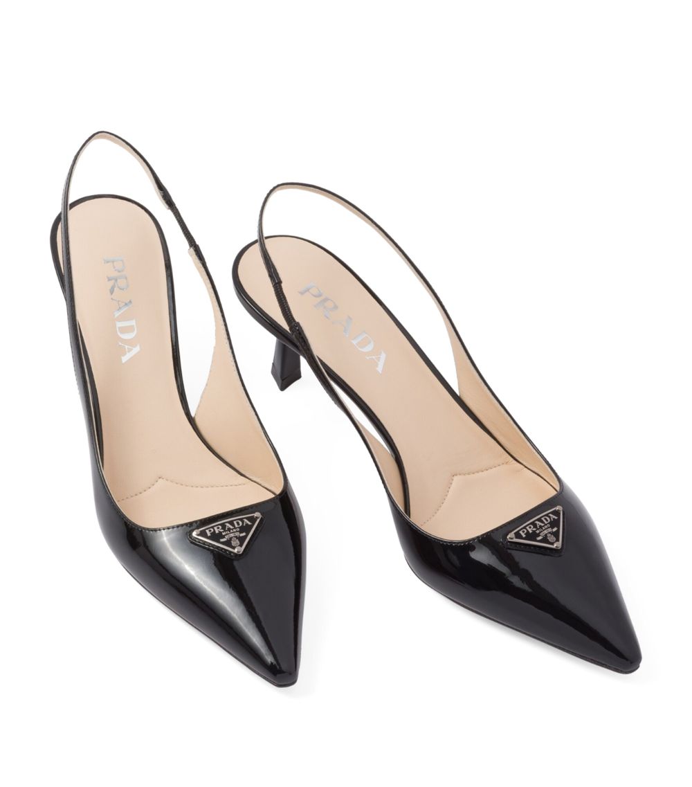 Prada Prada Patent Leather Slingback Pumps 55