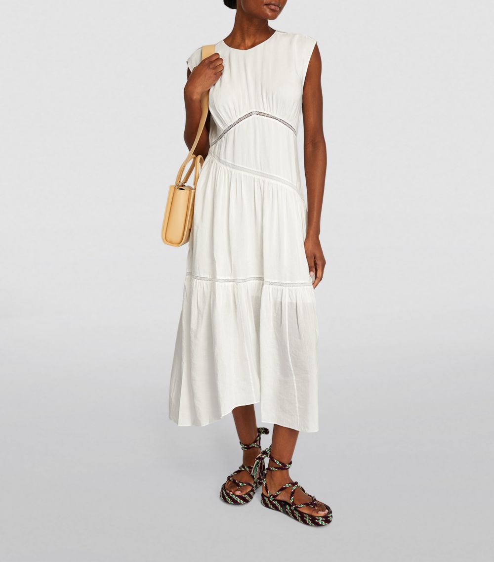 Frame Frame Linen-Blend Midi Dress