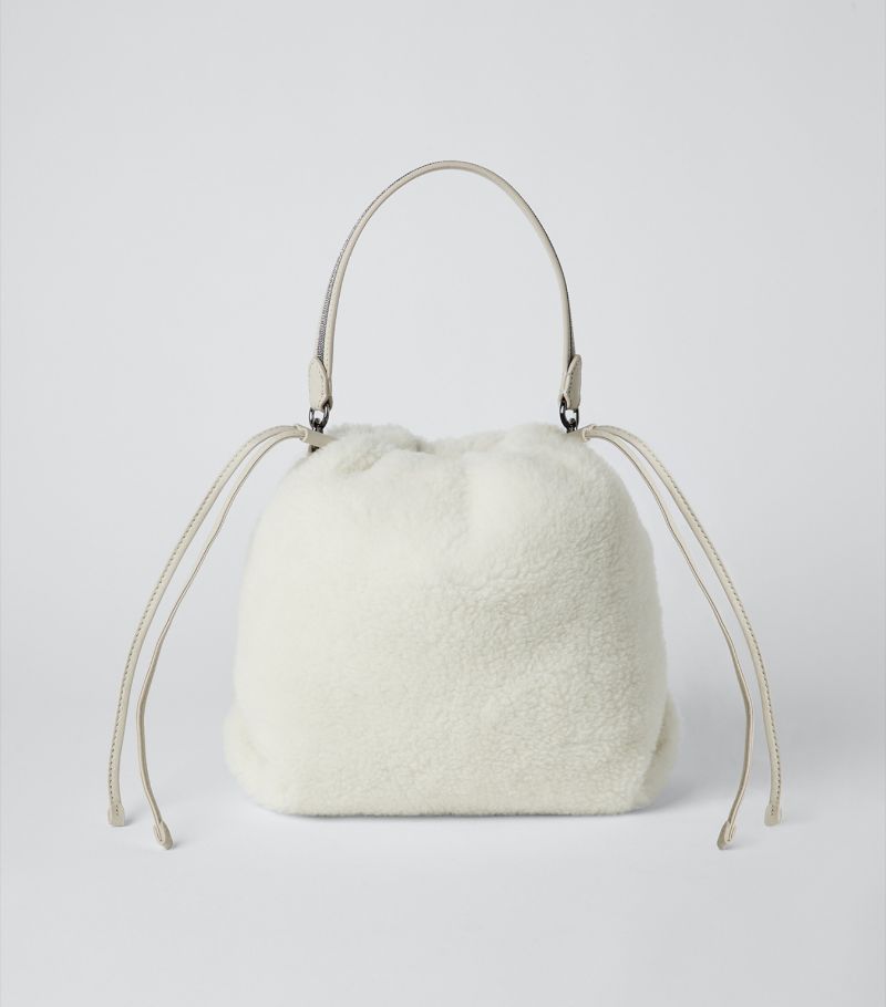 Brunello Cucinelli Brunello Cucinelli Wool-Cashmere Top-Handle Bag