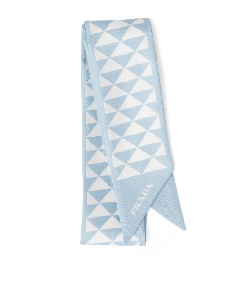 Prada Prada Silk Triangle Skinny Scarf