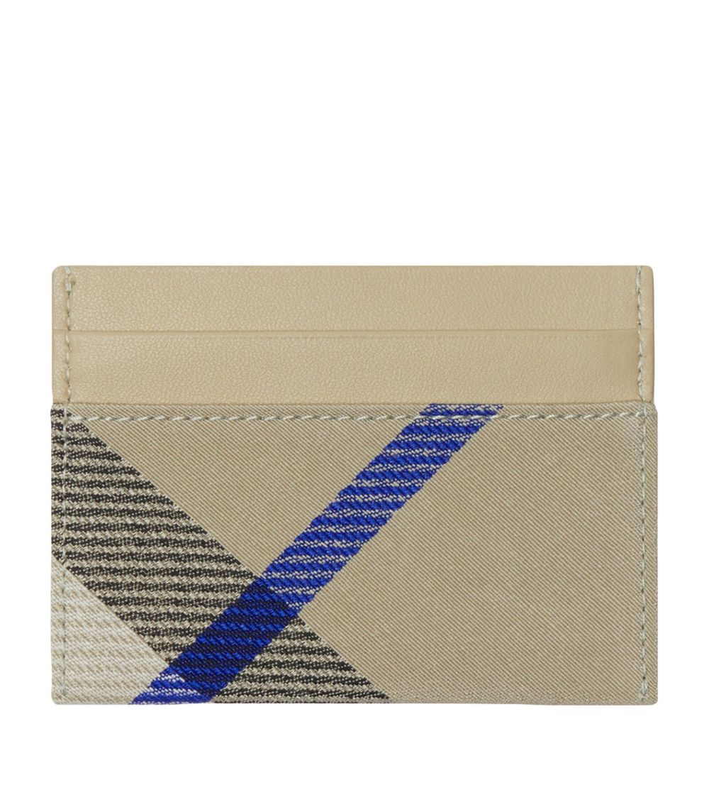 Burberry Burberry Leather Check Card Holder