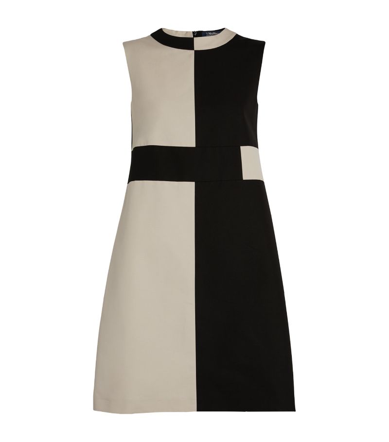 Max Mara Max Mara Monocrome Panel Shift Dress