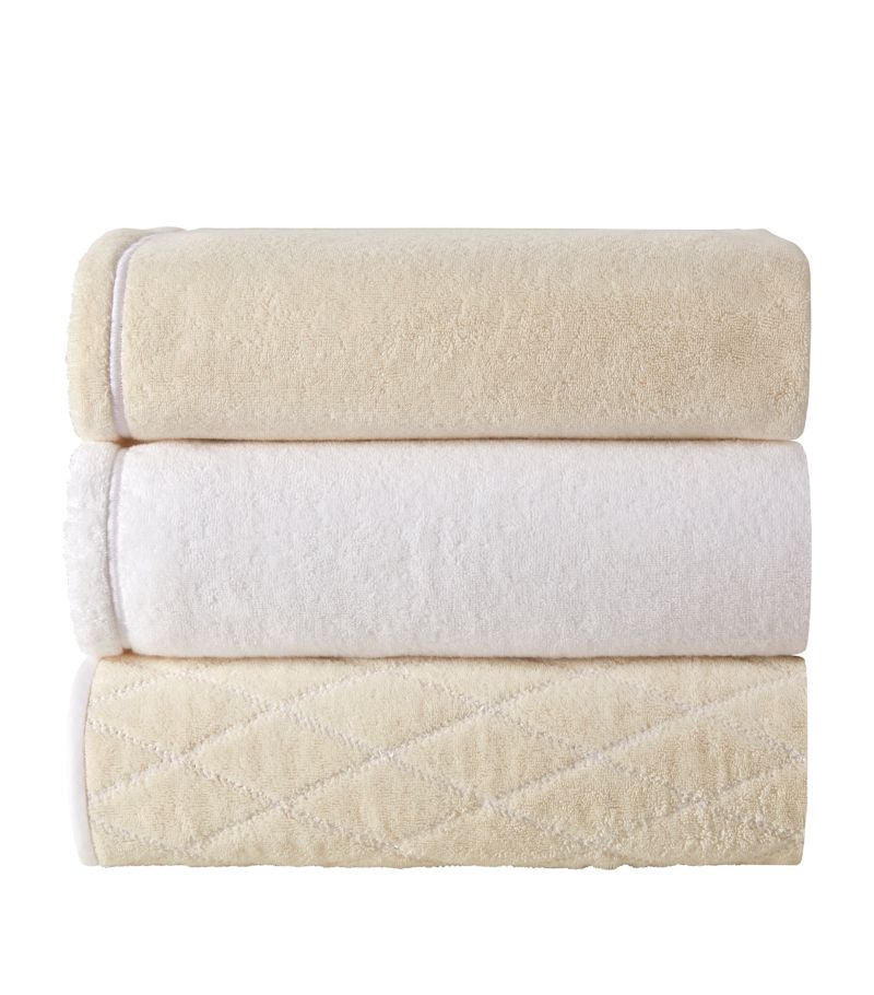 Yves Delorme Couture Yves Delorme Couture Duetto Ivoire Bath Sheet (100Cm X 160Cm)