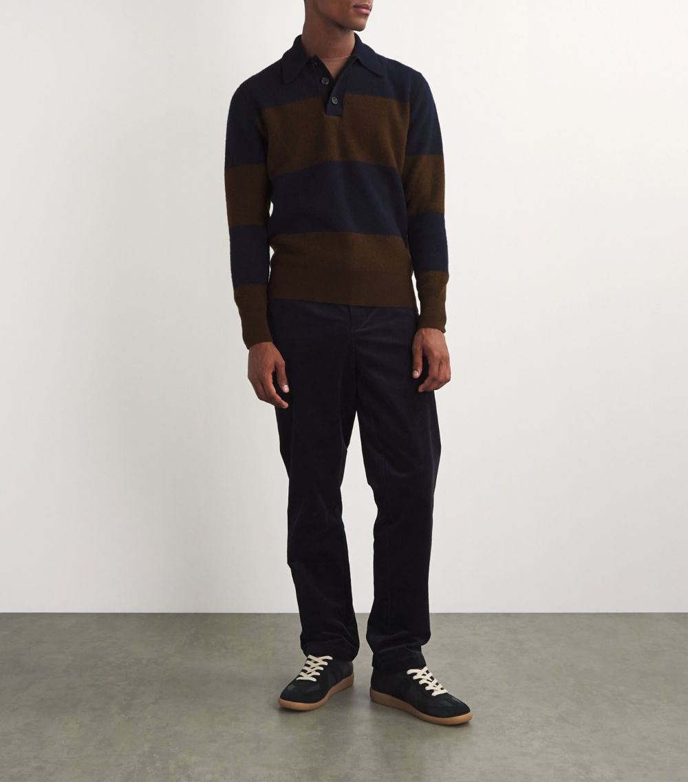 Oliver Spencer Oliver Spencer Wool Blend Stripe Polo Sweater