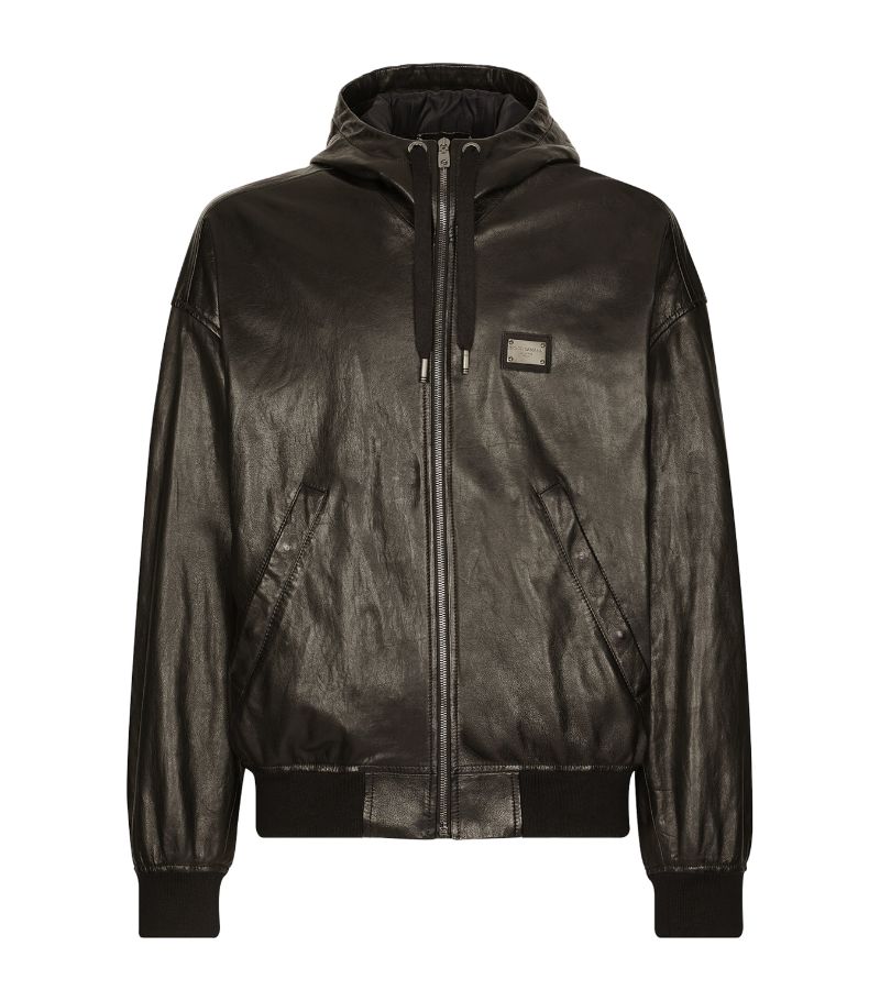 Dolce & Gabbana Dolce & Gabbana Leather Hooded Jacket