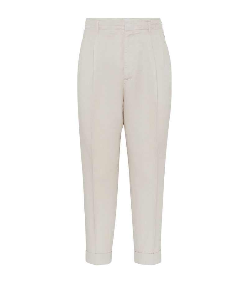 Brunello Cucinelli Brunello Cucinelli Linen-Cotton Relaxed Chinos