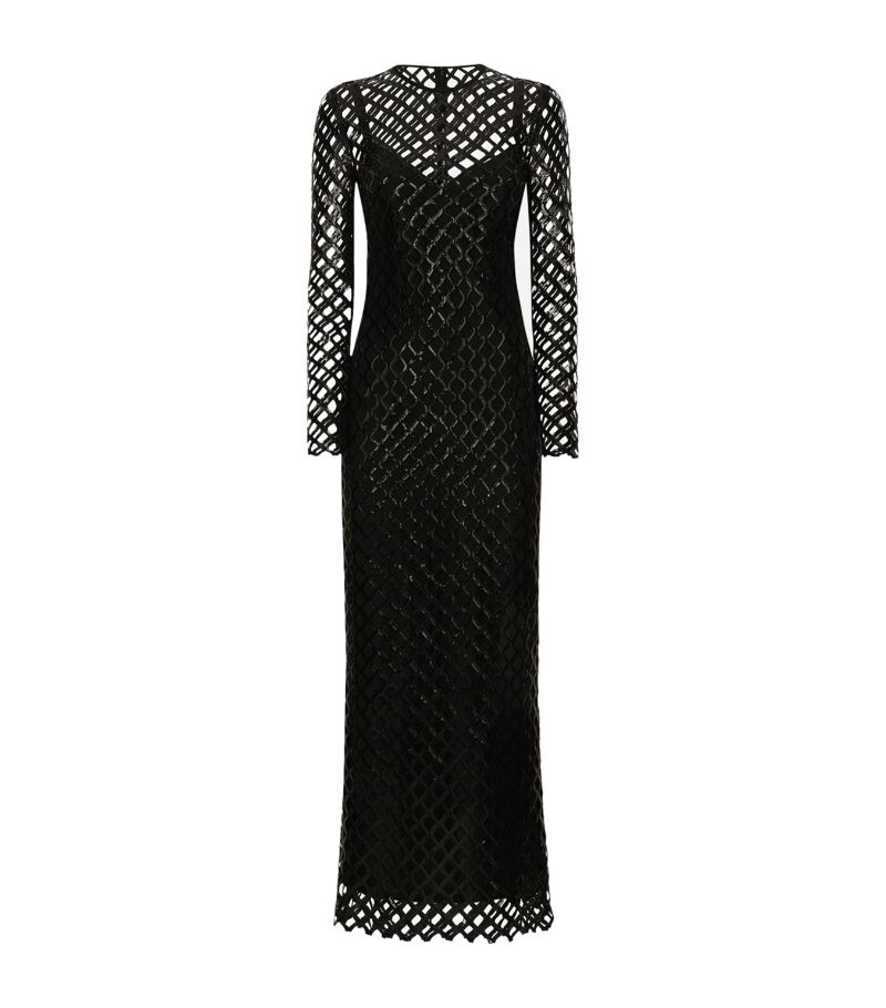 Dolce & Gabbana Dolce & Gabbana Sequin-Embellished Netting Midi Dress