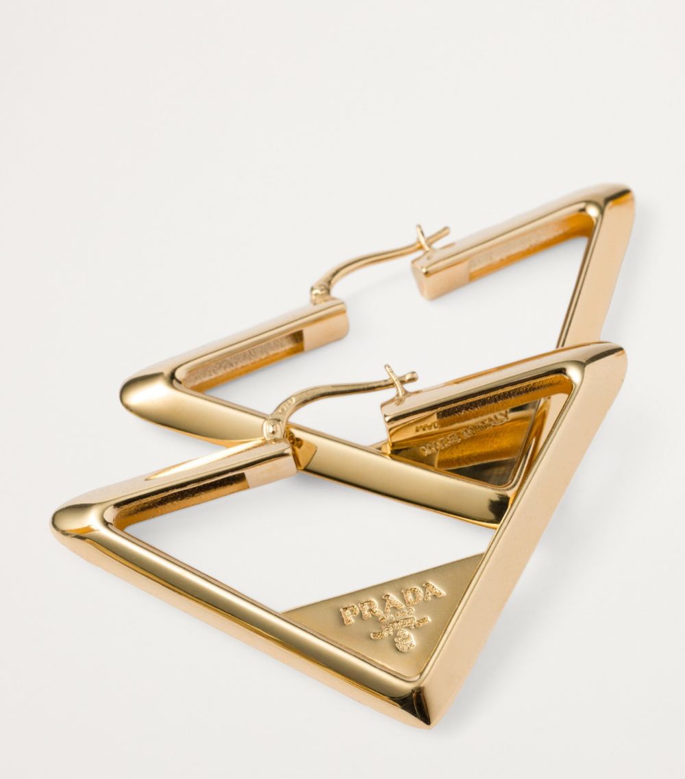 Prada Prada Triangle Hoop Earrings