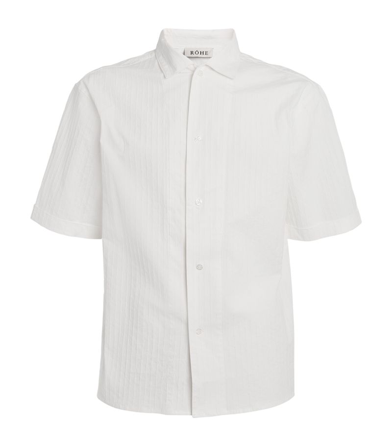 Róhe Róhe Cotton-Stretch Short-Sleeve Shirt