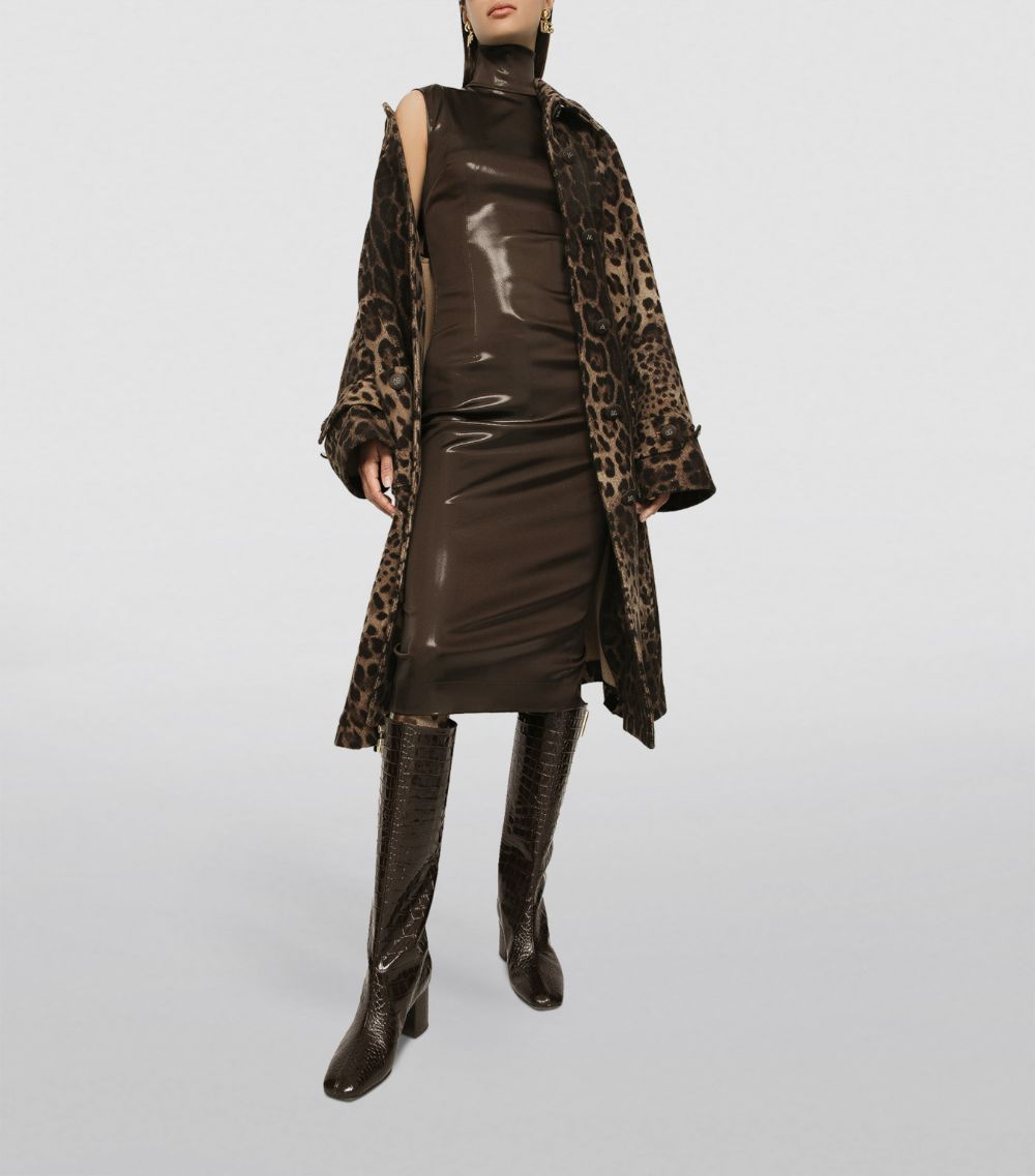 Dolce & Gabbana Dolce & Gabbana Wool-Silk Animal Print Coat