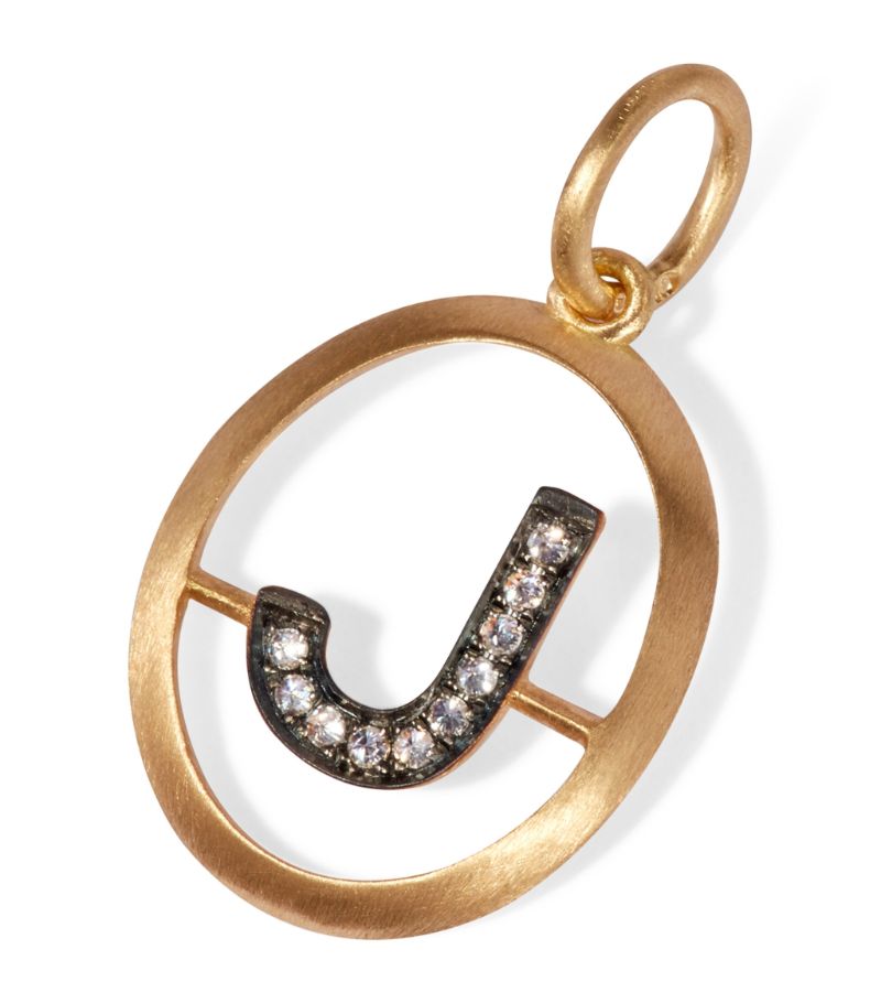 Annoushka Annoushka Yellow Gold And Diamond Initial J Pendant