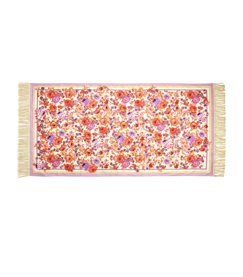 Zimmermann ZIMMERMANN Floral Fringed Beach Towel