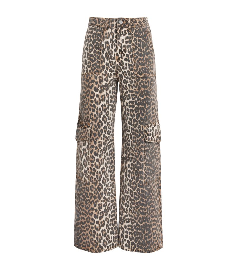 Ganni Ganni Leopard Angi Flared Jeans