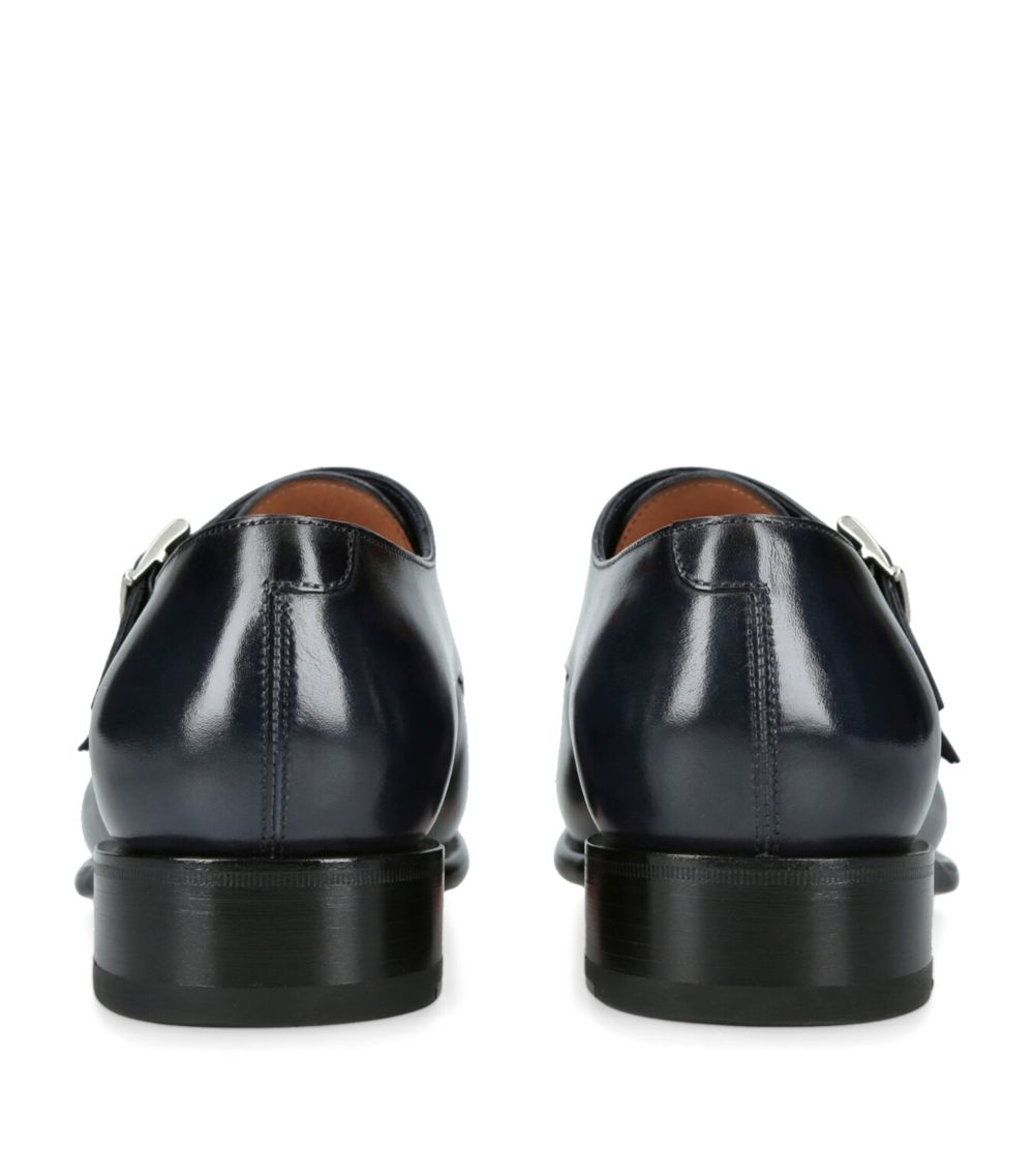 Santoni Santoni Leather Carter Monk Shoes