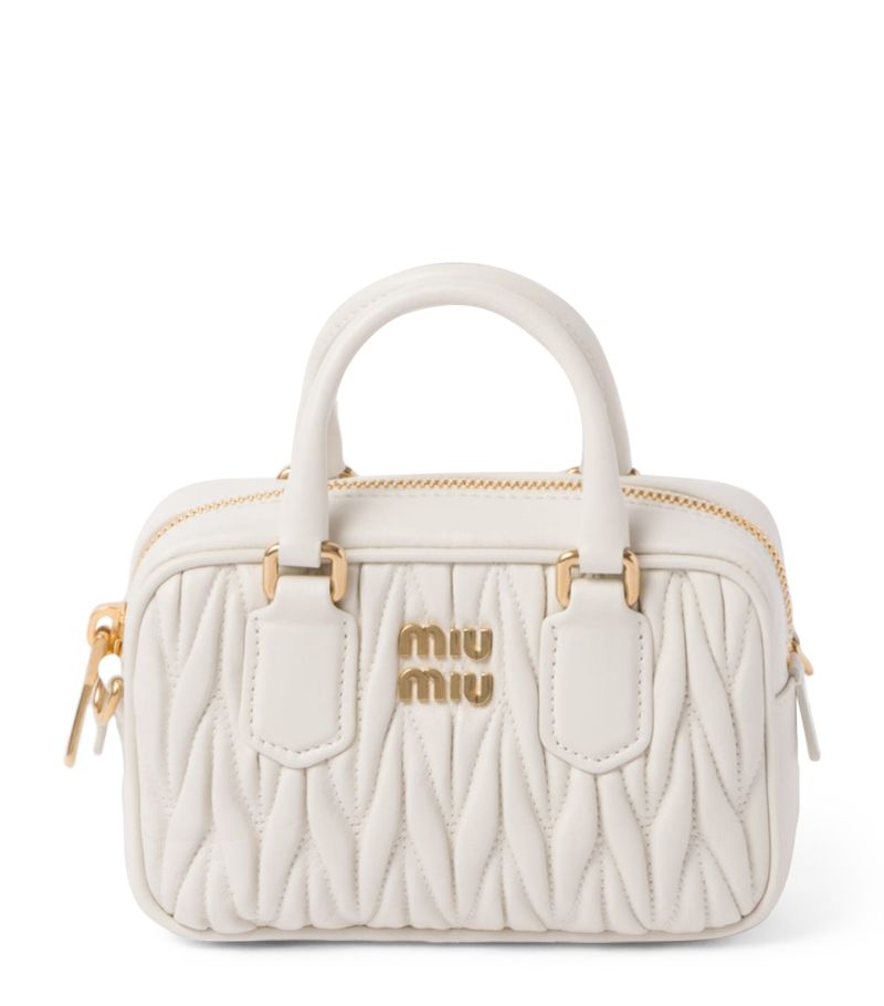 Miu Miu Miu Miu Mini Matelassé Leather Arcadie Top-Handle Bag