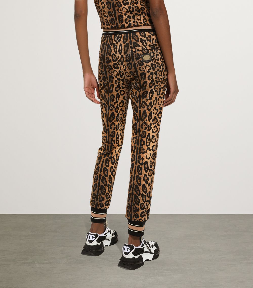 Dolce & Gabbana Dolce & Gabbana Cotton Leopard Print Sweatpants