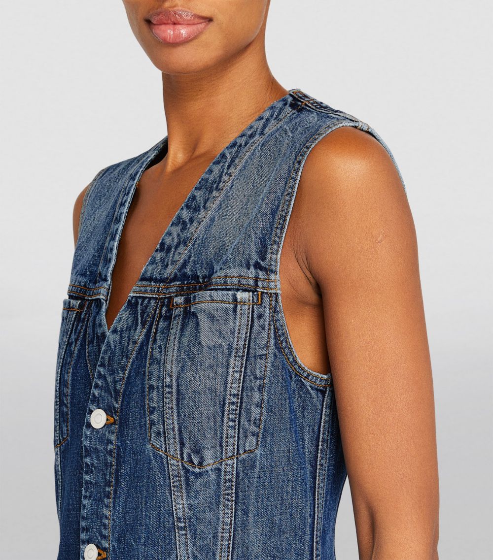 Stella McCartney Stella Mccartney Denim Sleeveless Shirt Dress