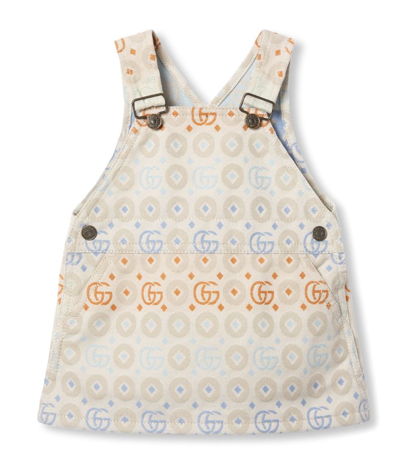 Gucci Gucci Kids Cotton Double G Dungaree Dress (3-24 Months)