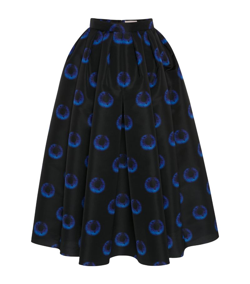 Alexander McQueen Alexander McQueen Iris Print Midi Skirt