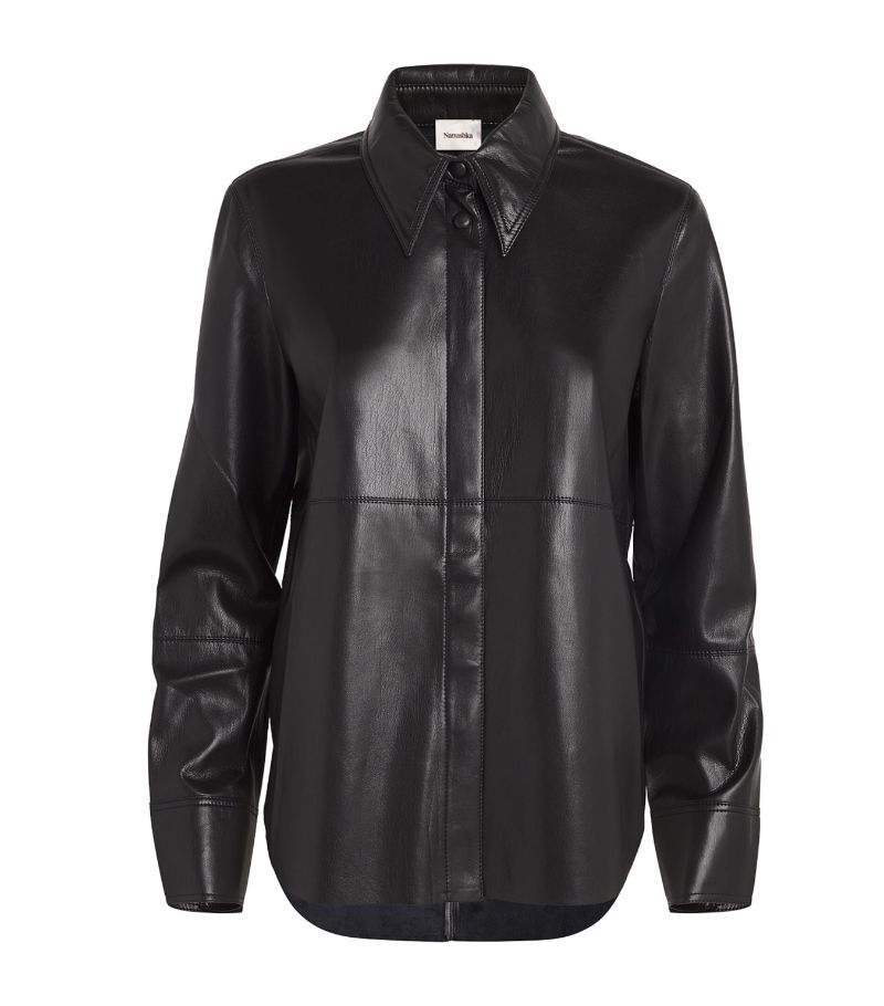 Nanushka Nanushka Vegan Leather Naum Shirt