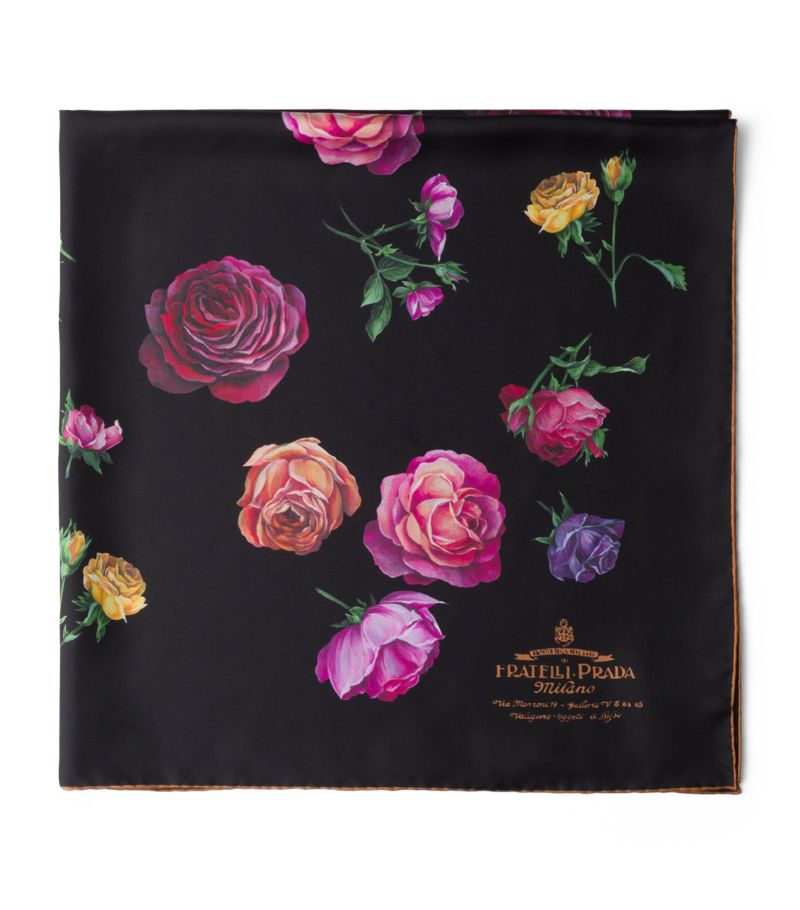 Prada Prada Floral Silk Scarf