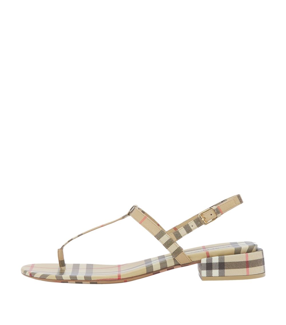 Burberry Burberry Leather Vintage Check Sandals