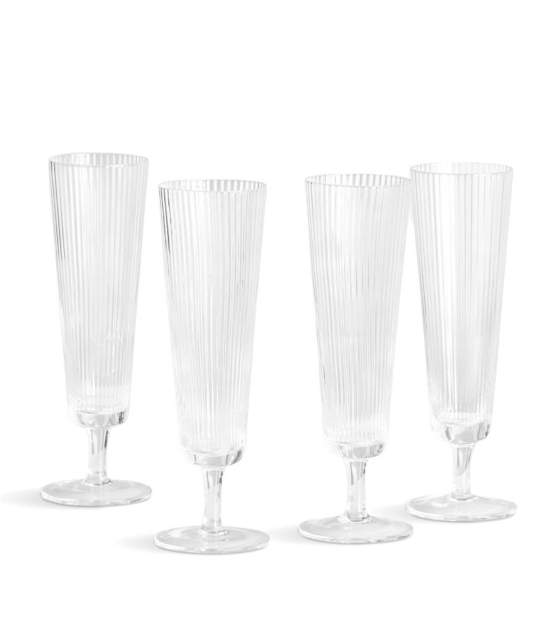 Soho Home Soho Home Set Of 4 Fluted Champagne Flutes (225Ml)