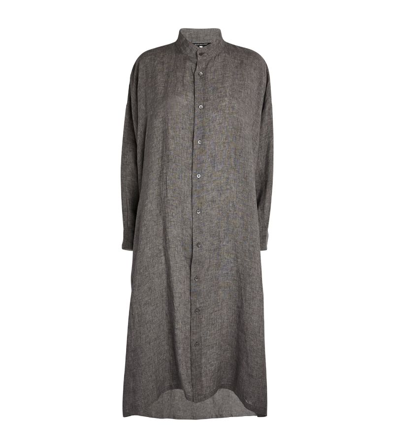 Eskandar Eskandar A-Line Collarless Shirt Dress