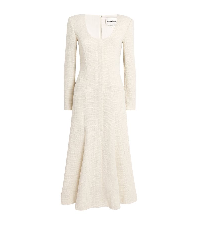 Roland Mouret Roland Mouret Bouclé Long-Sleeve Midi Dress