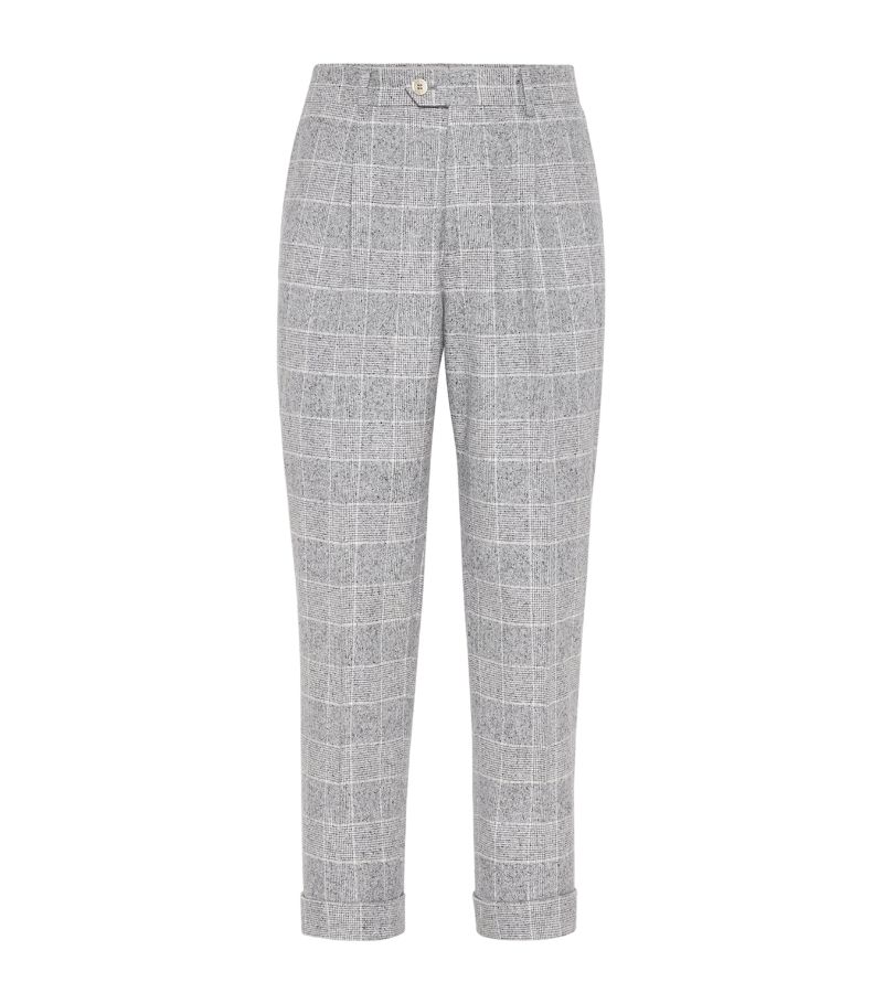 Brunello Cucinelli Brunello Cucinelli Silk-Blend Pleated Suit Trousers