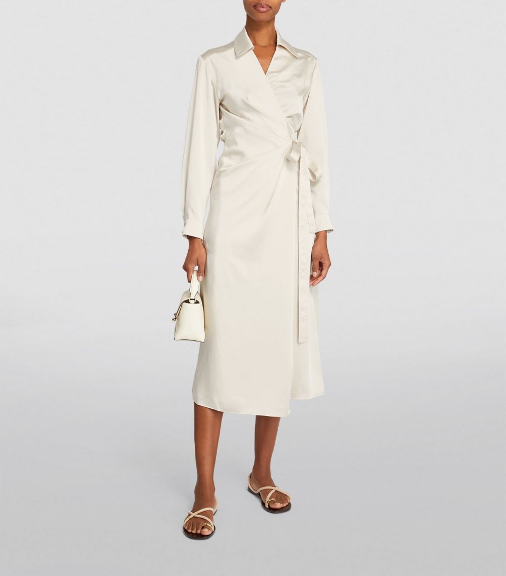  Claudie Pierlot Satin Wrap Dress