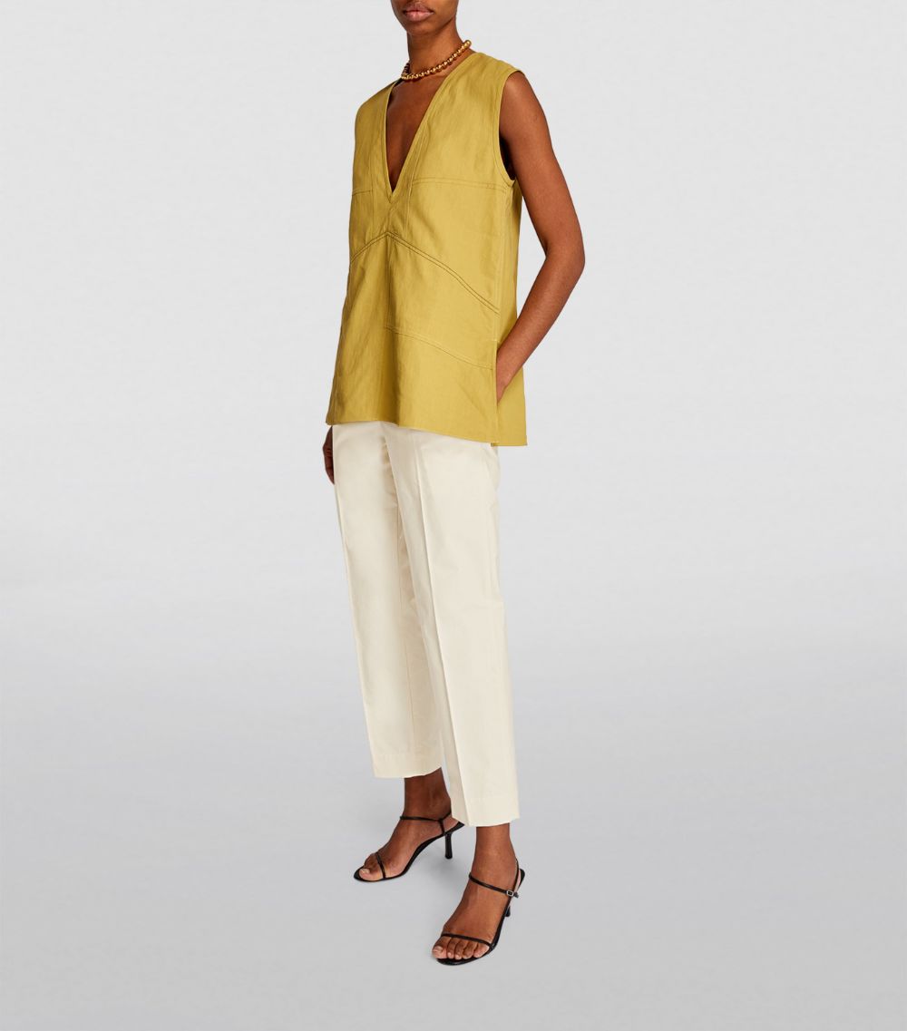 Jil Sander Jil Sander Cropped Drawstring-Waist Trousers