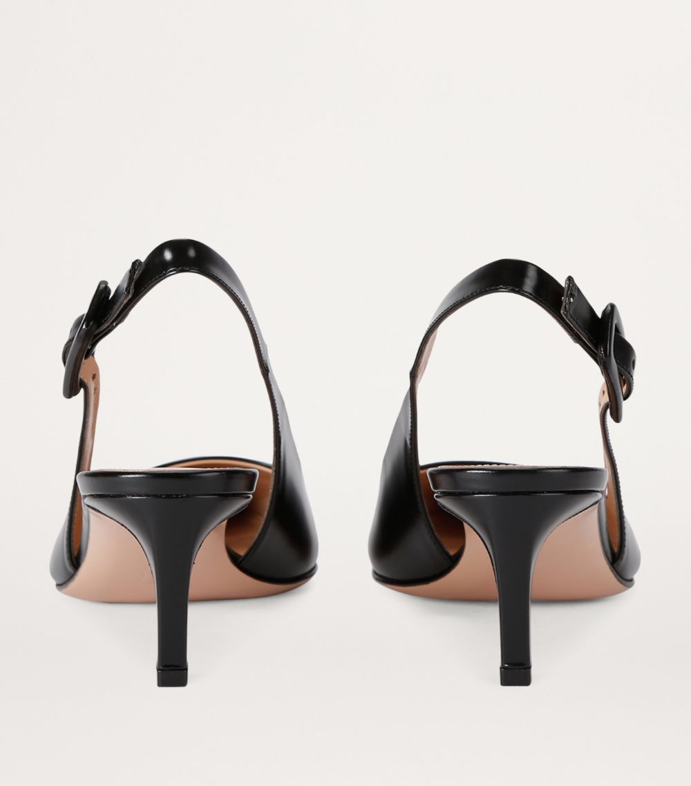 Gianvito Rossi Gianvito Rossi Leather Lindsay Tokio Slingback Heels