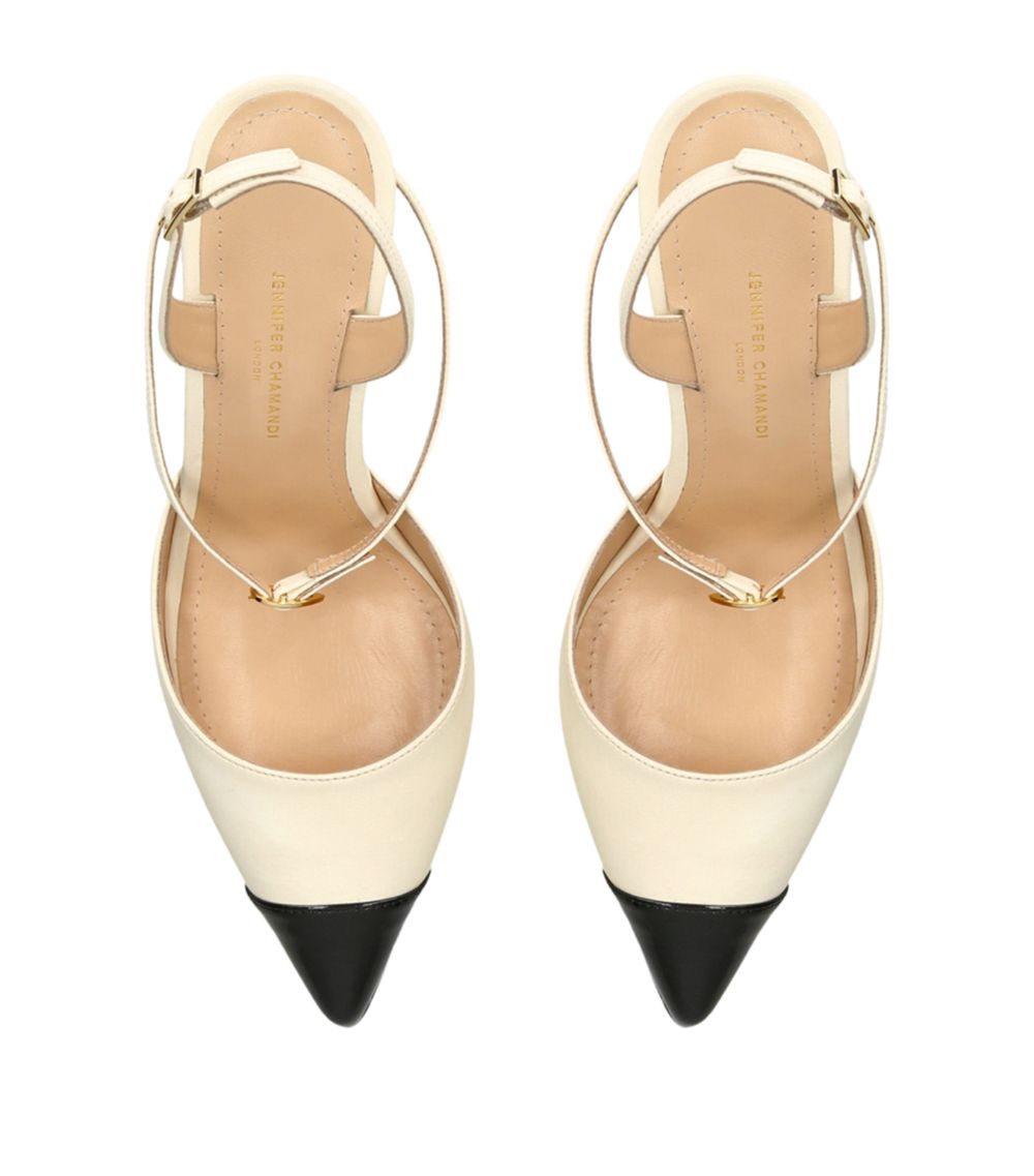 Jennifer Chamandi Jennifer Chamandi Leather Vittorio Slingback Pumps 85