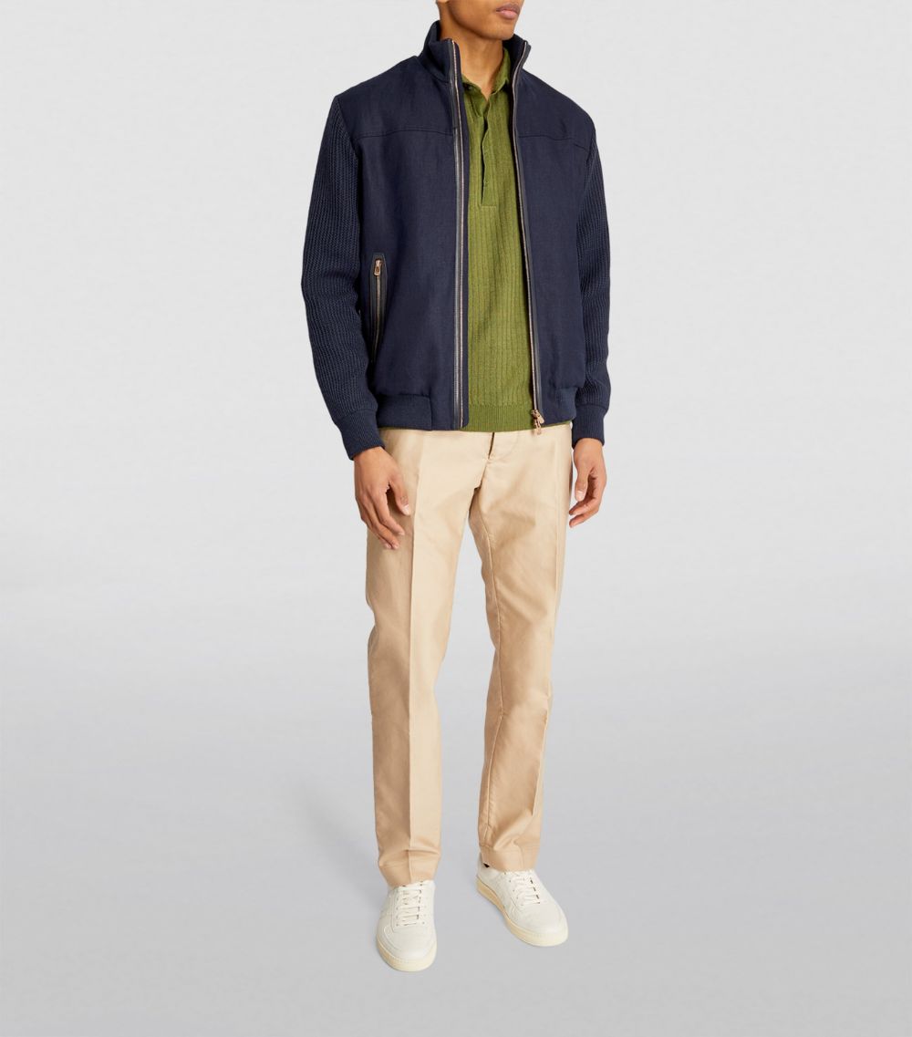 AGNONA Agnona Linen-Blend Bomber Jacket