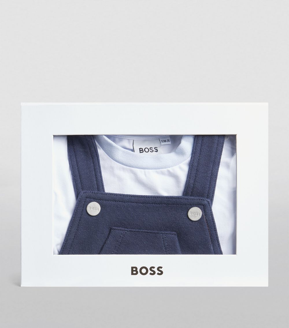 Boss Kidswear Boss Kidswear Dungarees And T-Shirt Set (3-18 Months)